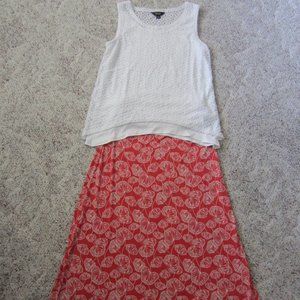 Stitch Fix Gilli Maxi skirt & Vera Bradley tank